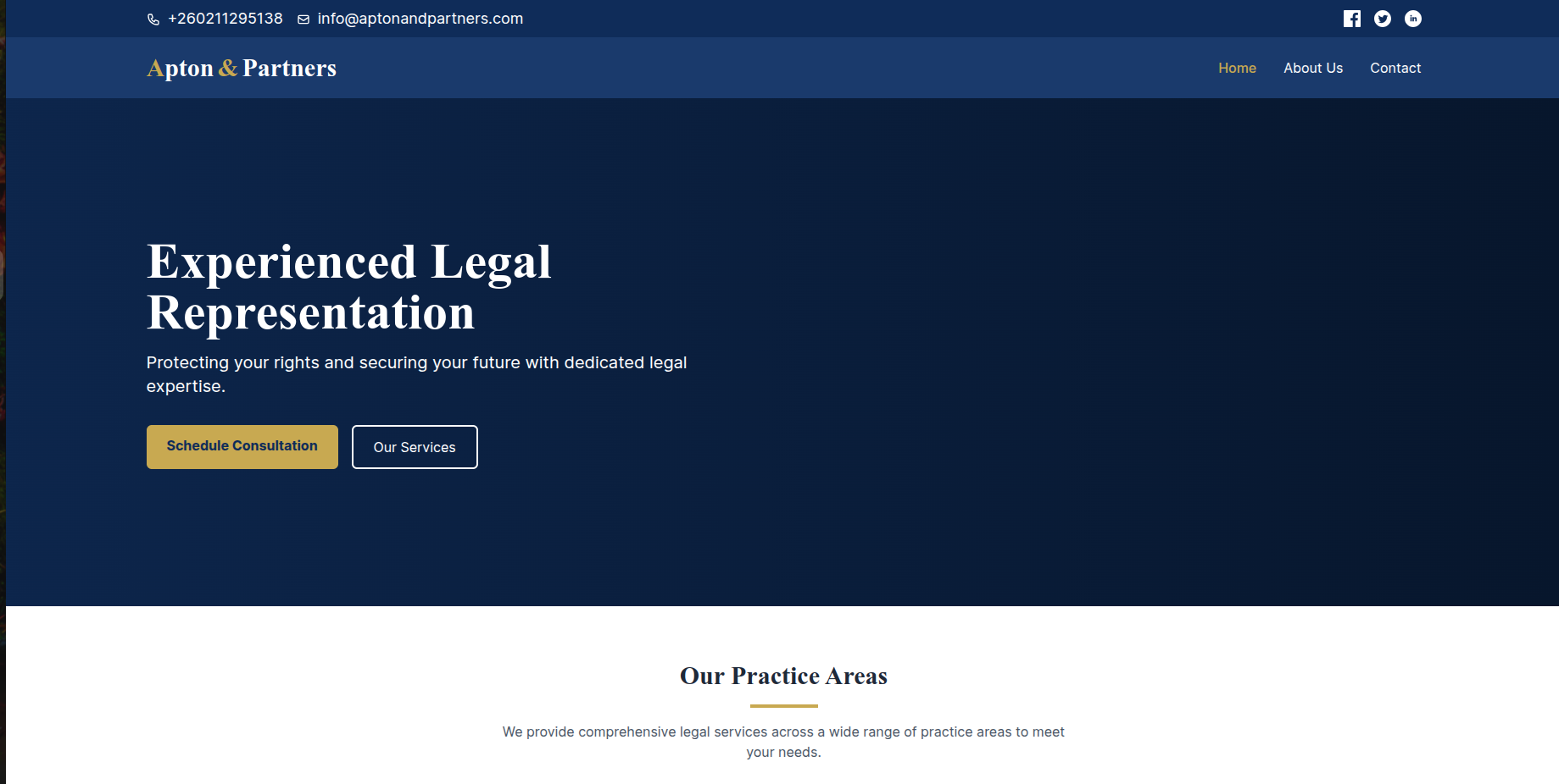 Screenshot of Apton & Partners